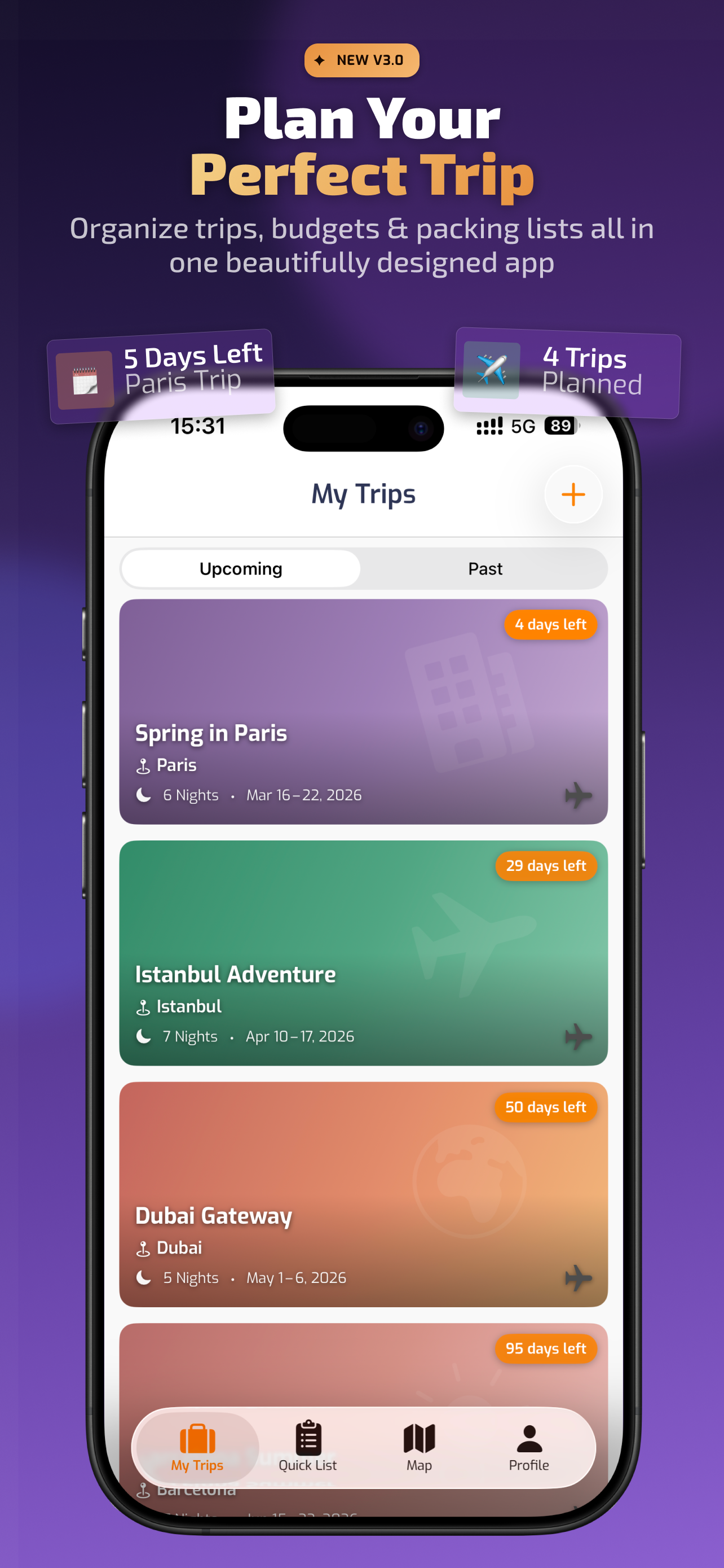 Packrist: Travel Planner