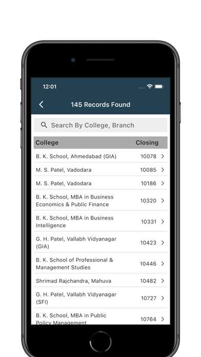 MBA Admission Screenshot