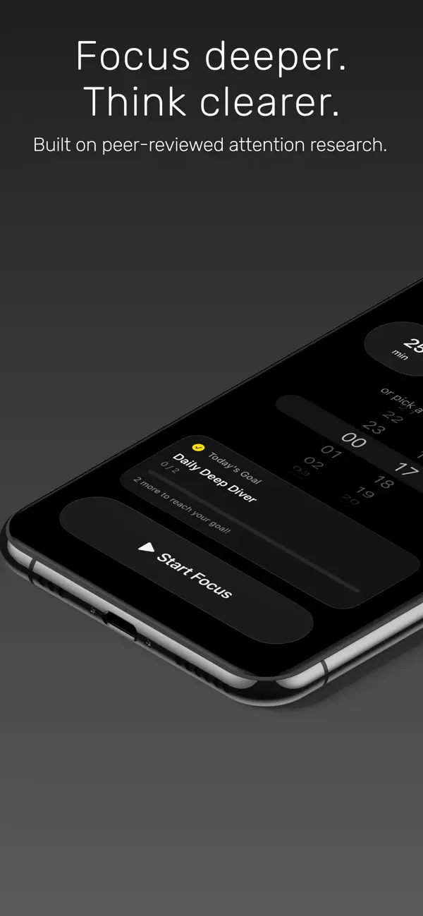 Screenshot #1 pour DepthWork: Deep Focus Timer
