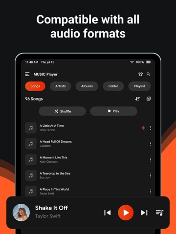 mp3 songs - Play Music iPad screenshot