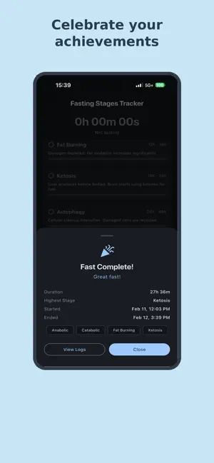 Fasting Stages Tracker screenshot 2