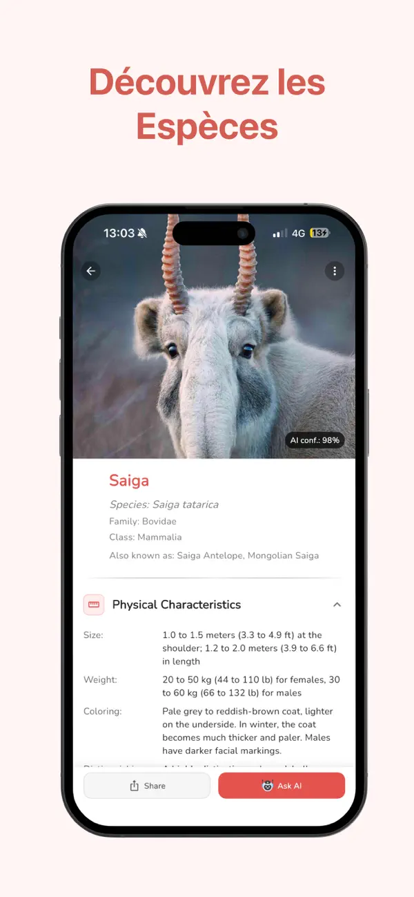 Screenshot #2 pour Identifiant Animal: Scanner