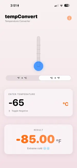 tempConvert screenshot 3