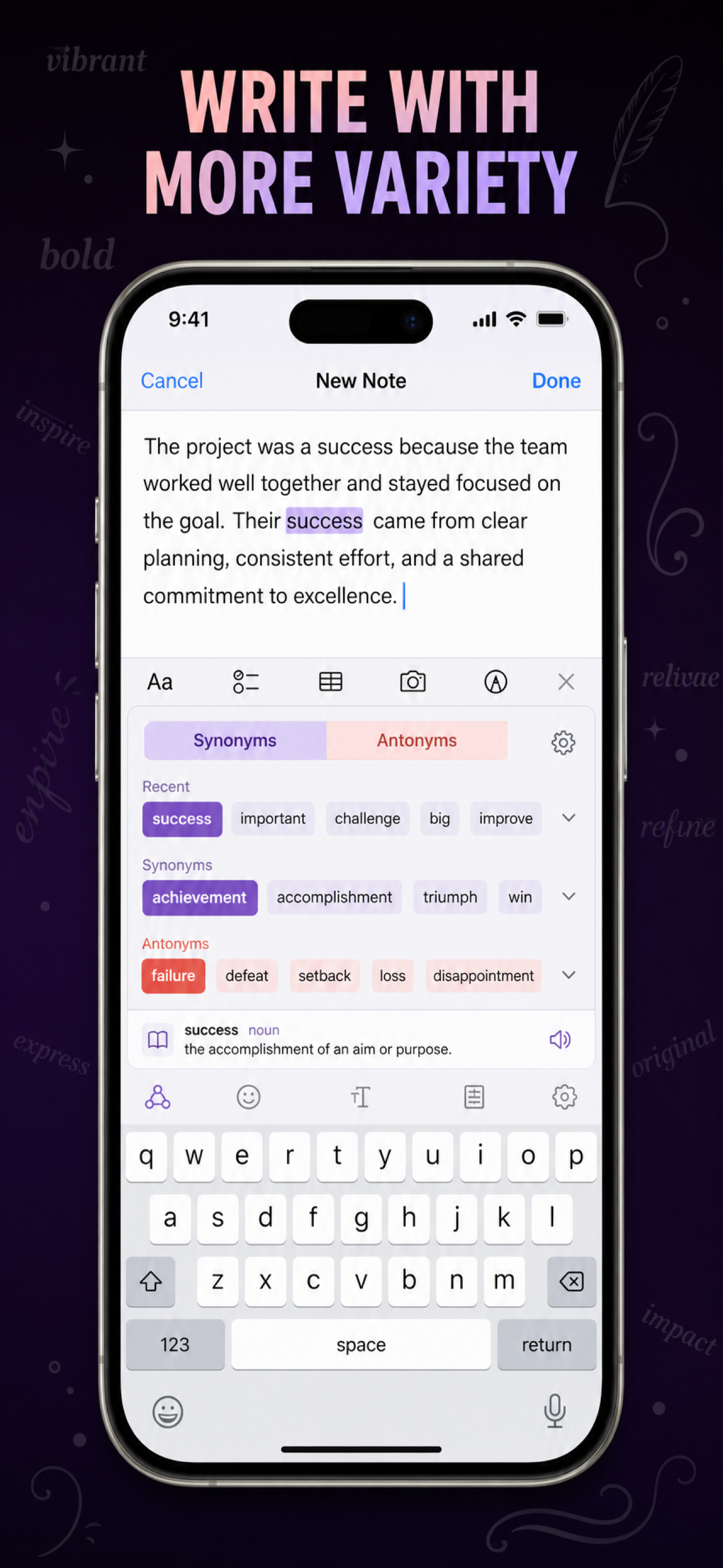 Thesaurus: Synonym Keyboard screenshot 4