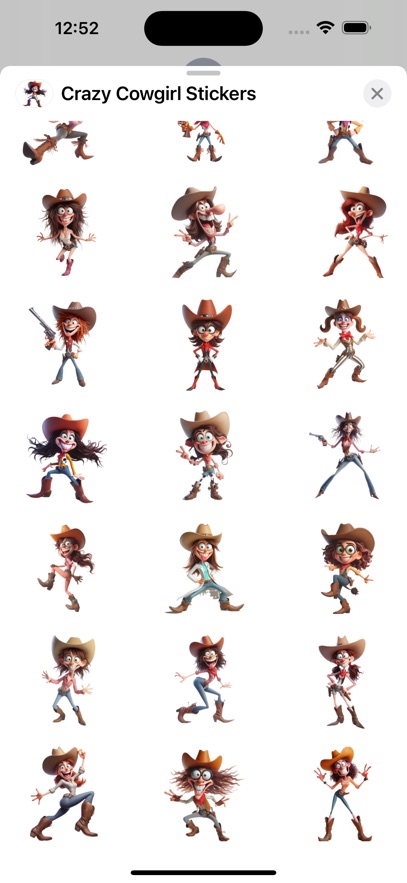 Crazy Cowgirl Stickers