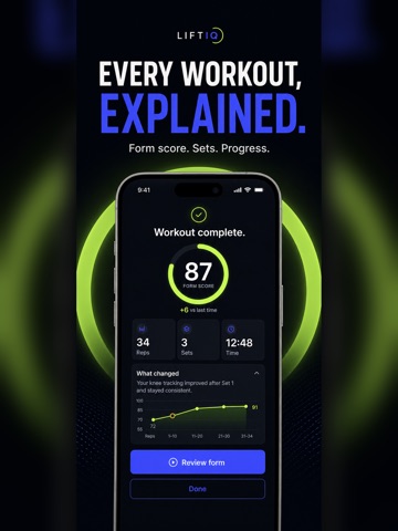 LiftIQ: AI Rep Counter iPad screenshot