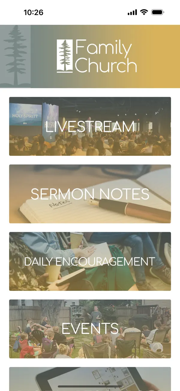 Screenshot #1 pour FamilyChurch.App