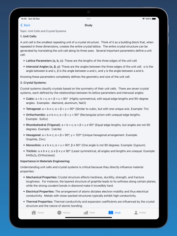 Material Engineering iPad screenshot