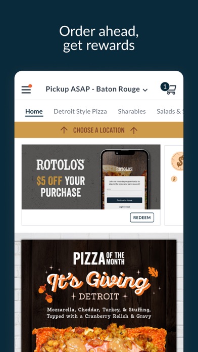 Rotolo's iPhone screenshot 1 - Food & Drink app