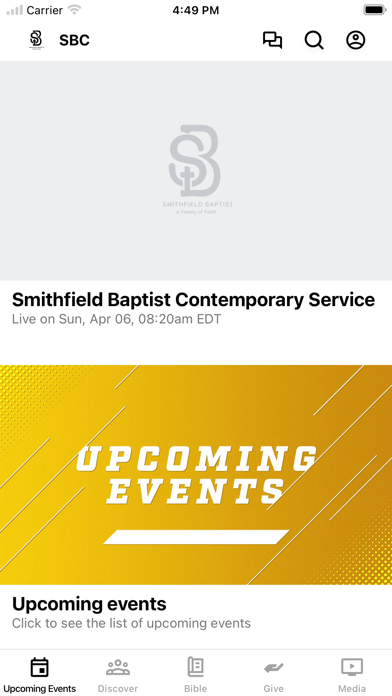 SmithField Baptist Church Screenshot