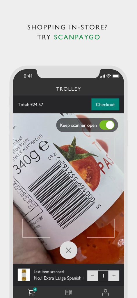 Waitrose & Partners - Esta ferramenta otimiza as compras em loja com o ScanPayGo, permitindo aos usuários digitalizar códigos de barras de produtos e visualizar o total da cesta em tempo real.