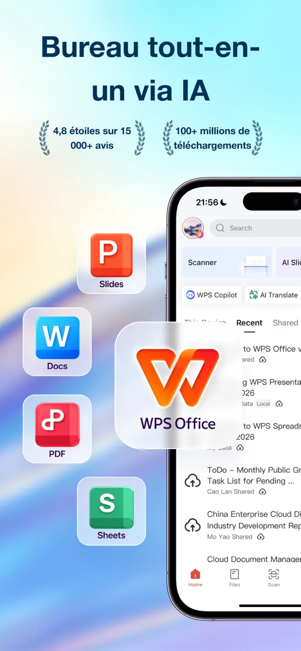 Screenshot #1 pour WPS Office-AI Doc,PDF,Tableur