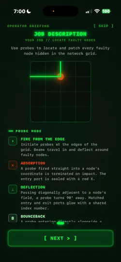 Captura de pantalla de Node Hunter en iPhone 2