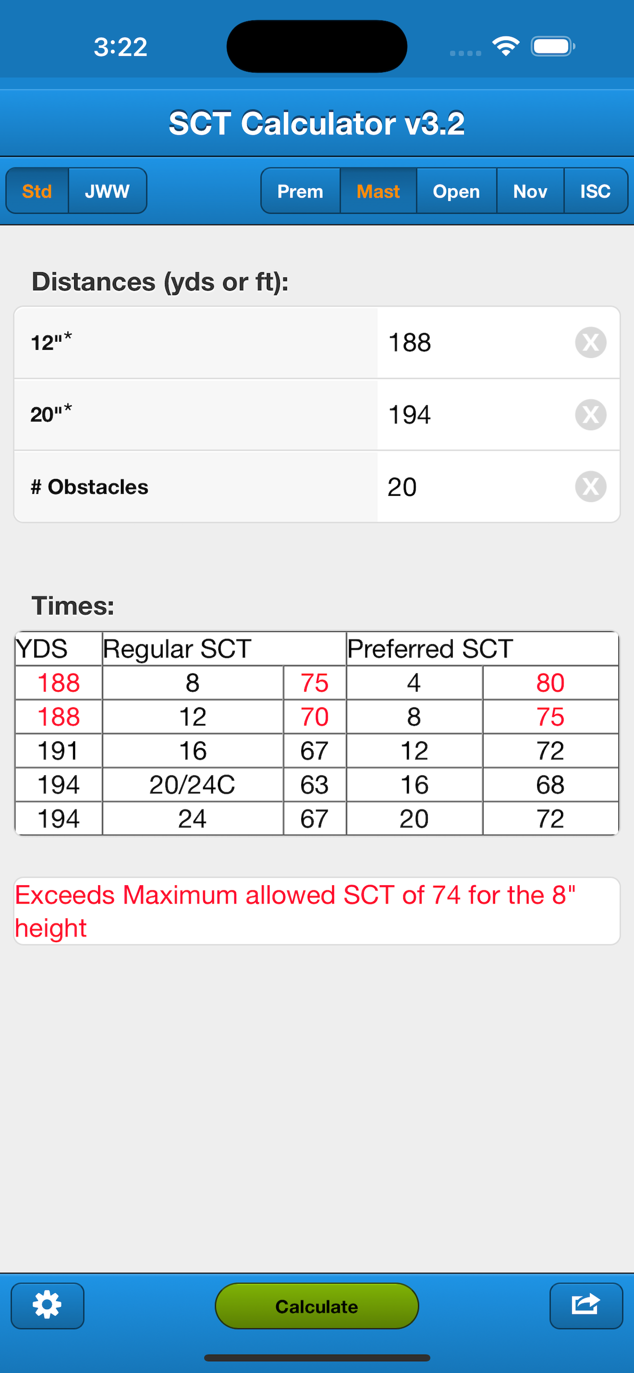 SCT Calculator 3