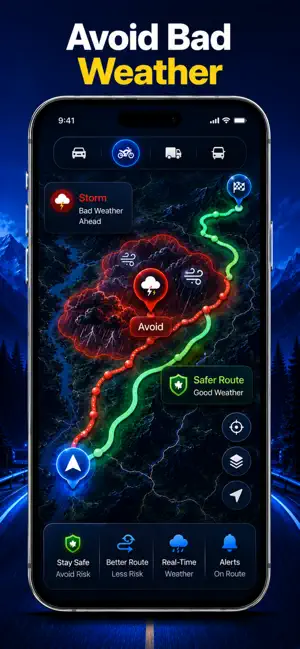Drive Weather Sat Nav Maps iPhone screenshot 4