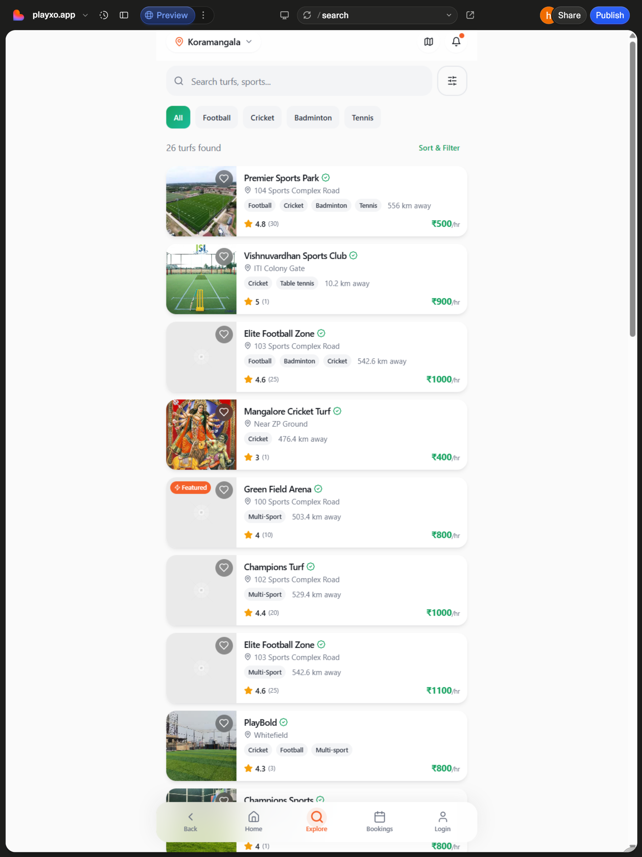 playxo Turf Booking