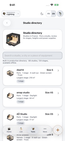 Cinecyclop : makes gear lists Screenshot 6 of 7