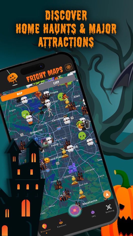 #1. FrightMaps: Haunt Finder (iOS) بواسطة: Michael Kane