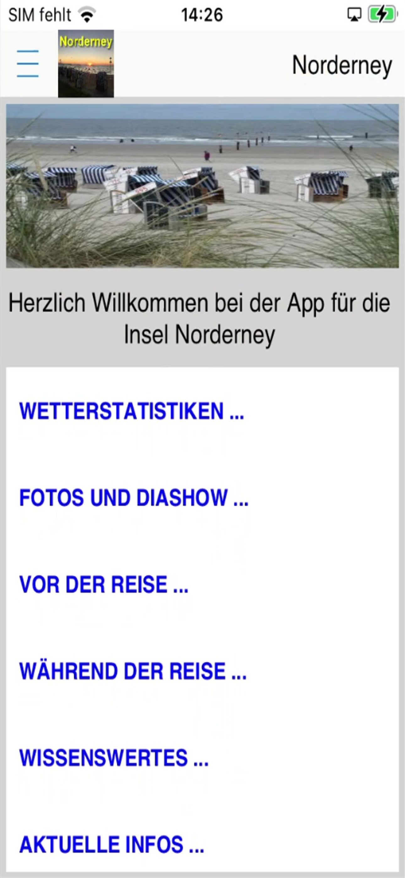 Norderney App für den Urlaub