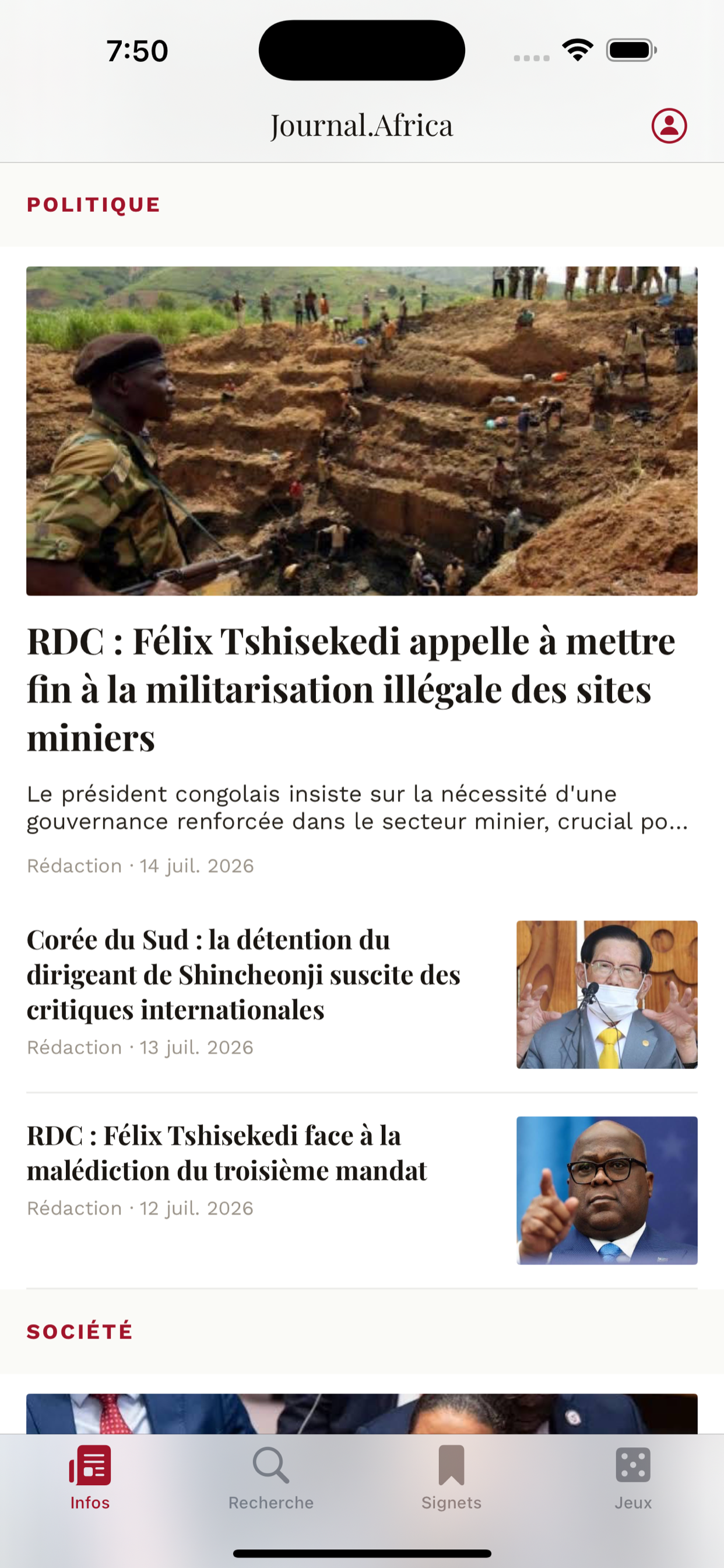 LE JOURNAL.AFRICA screenshot 2