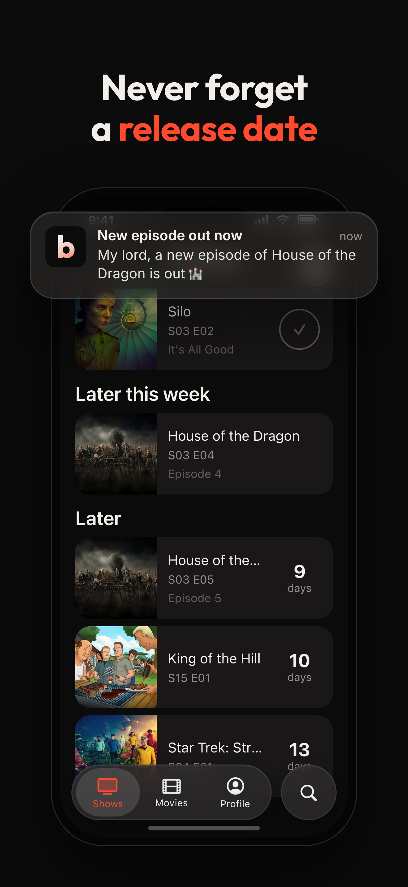 Bingers: TV & Movie Tracker screenshot 2