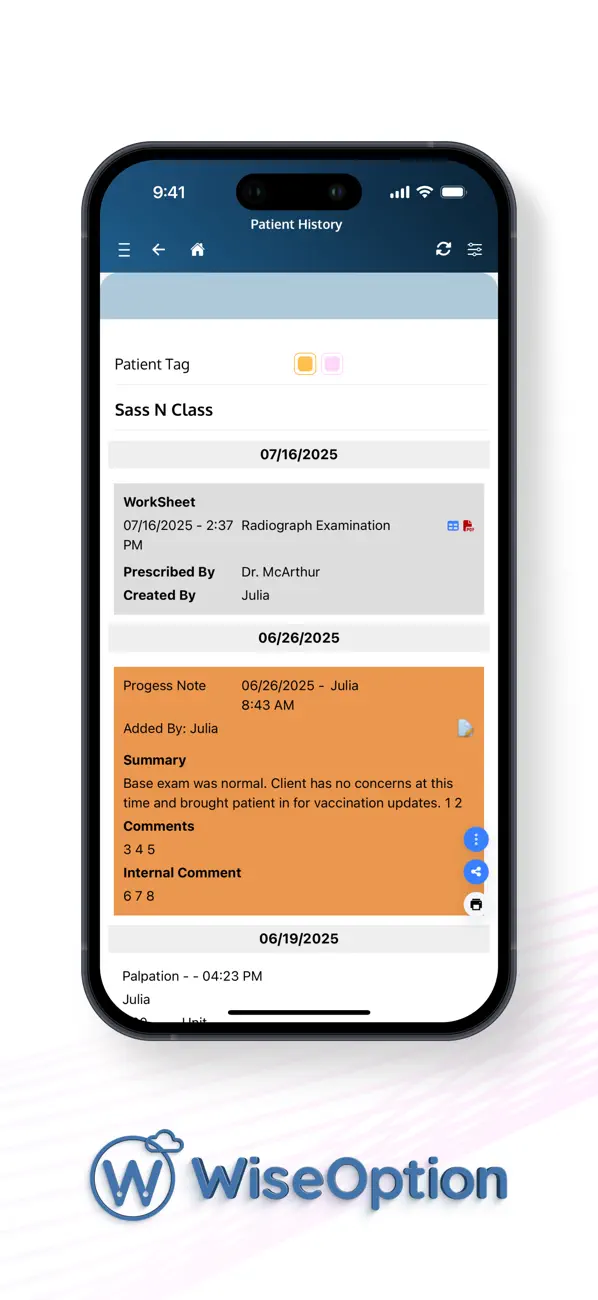 Screenshot #1 pour Wise Option Equine Mobile App
