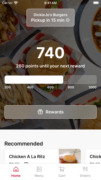 DickieJo's Burgers iPhone screenshot 1 - Food & Drink app