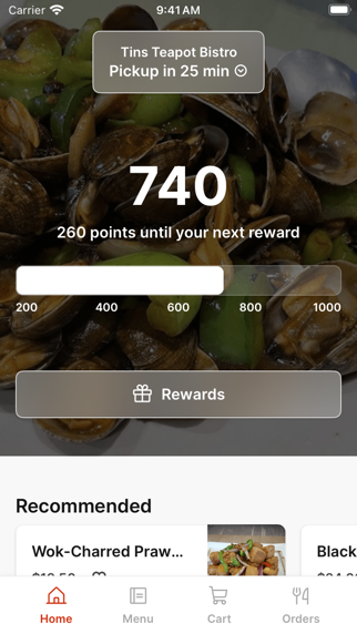 Tins Teapot Bistro app screenshot