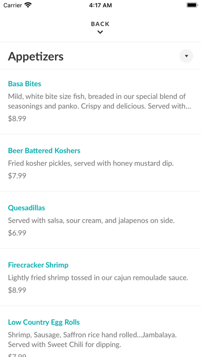 D's Wings iPhone screenshot 3 - Food & Drink app