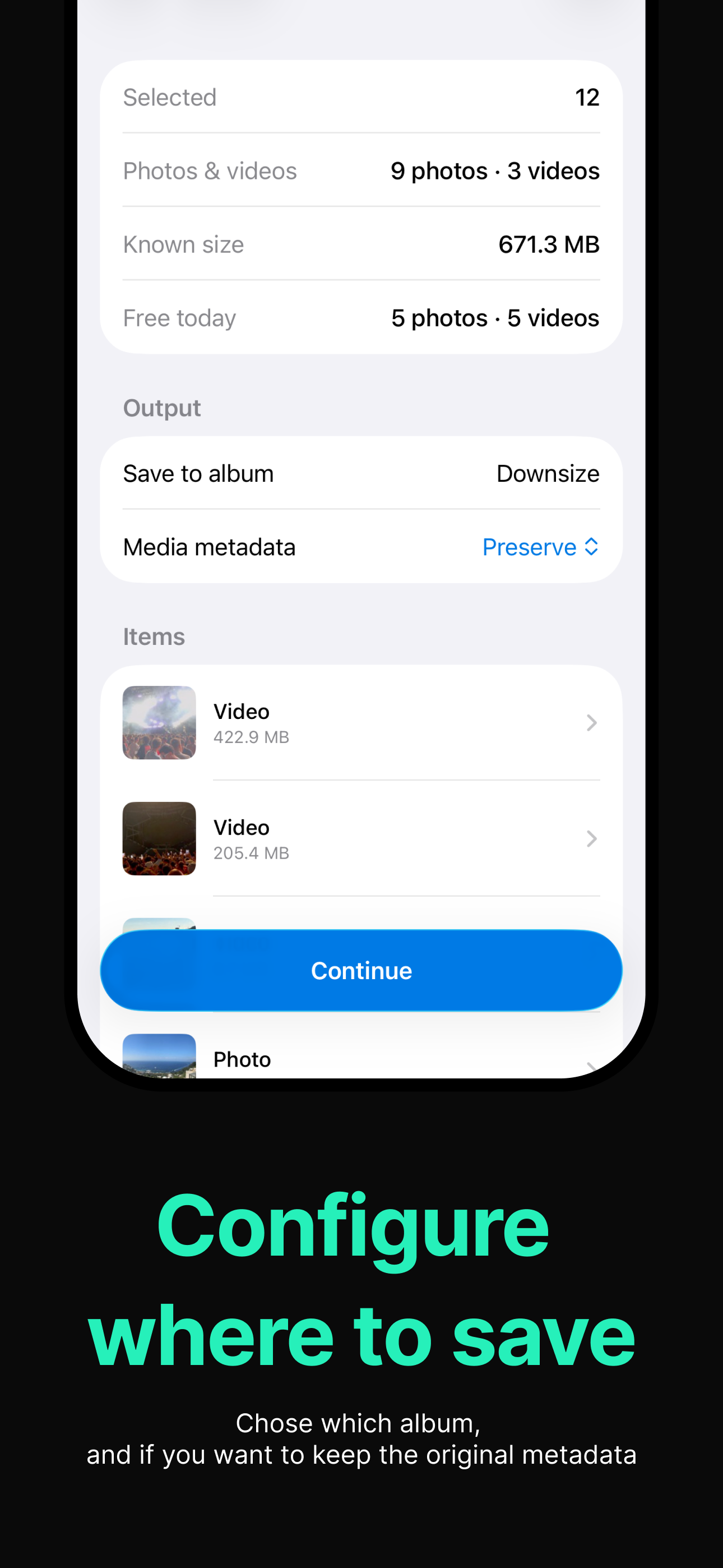 Downsize: Media Shrinker screenshot 2