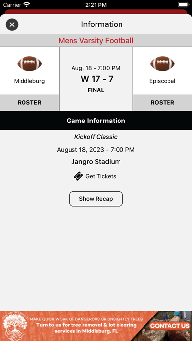 Middleburg Bronco Athletics Screenshot