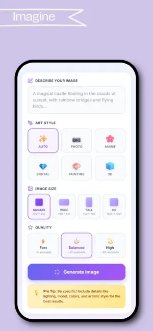Napkin AI - Image Generator iPhone screenshot 2