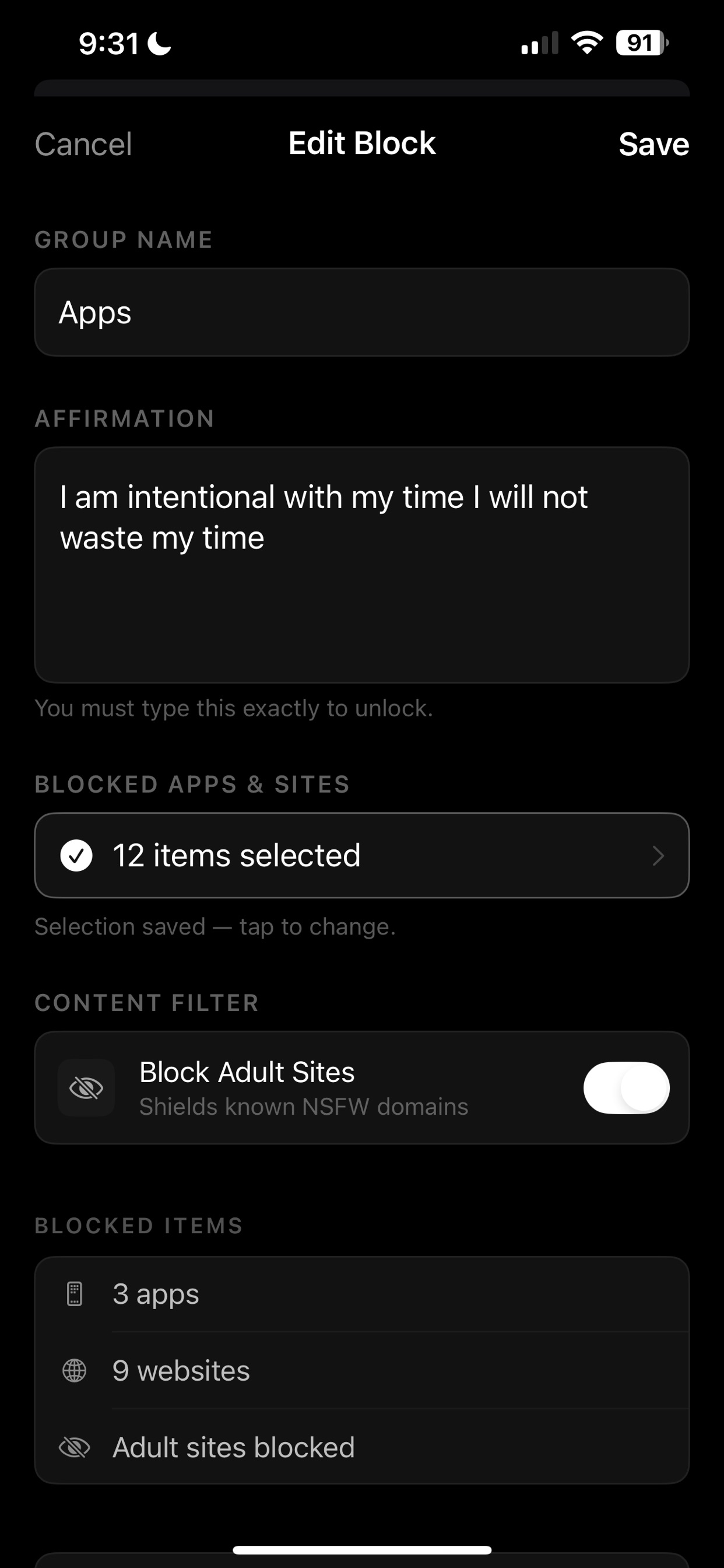 Screenshot 3 of Klaro: App Blocker