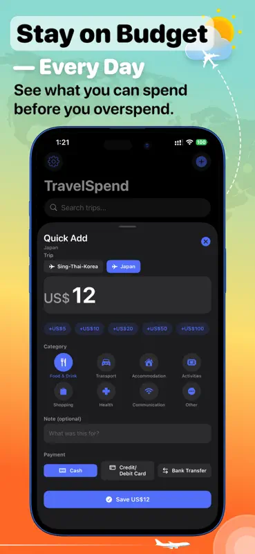Travel Spend Presupuesto Viaje screenshot 4 of 6
