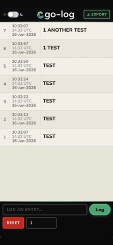 go-log screenshot