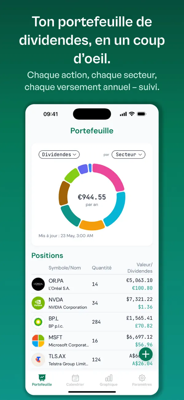 Screenshot #3 pour OnlyDividends Suivi Dividendes