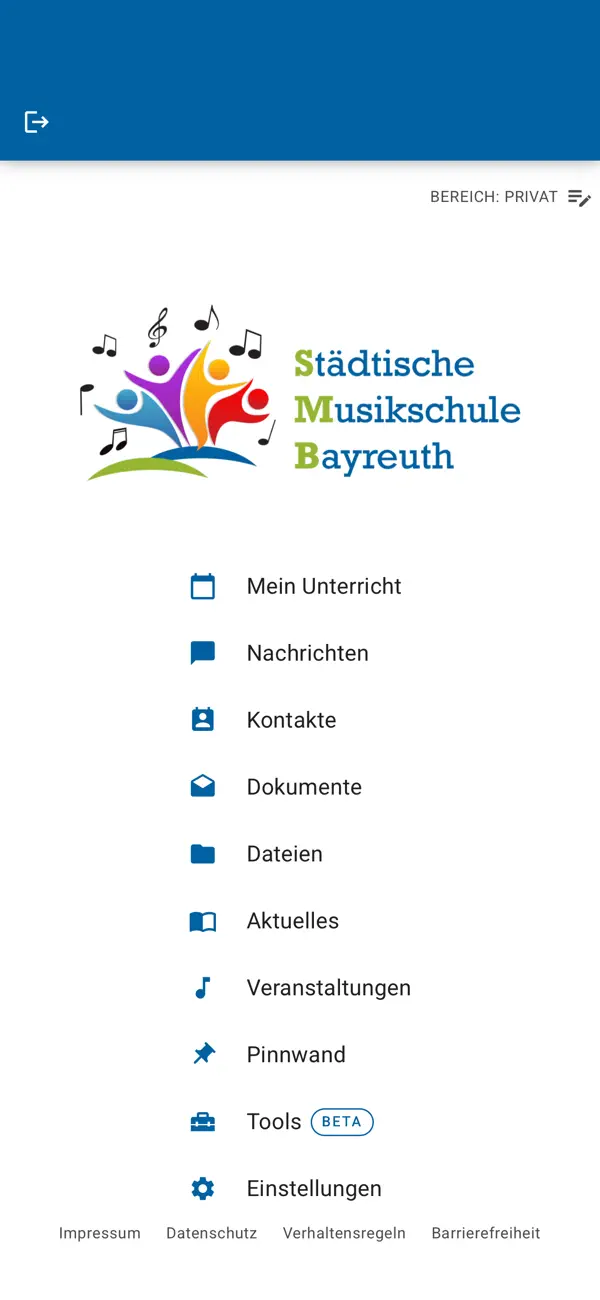 Screenshot #1 pour Musikschule Bayreuth