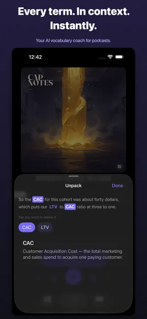 Unpack - Podcast Player screenshot 1