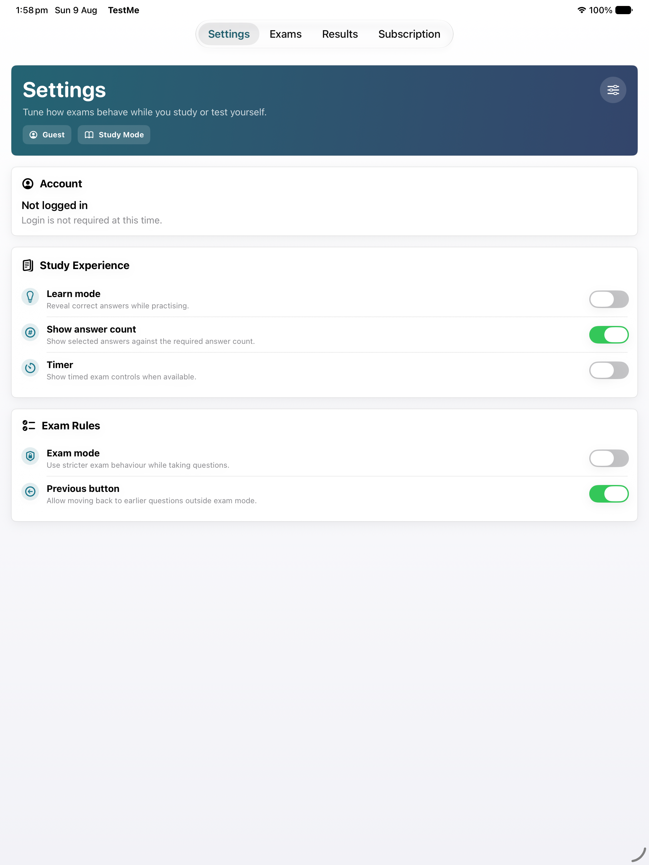 TestMe++ screenshot 8