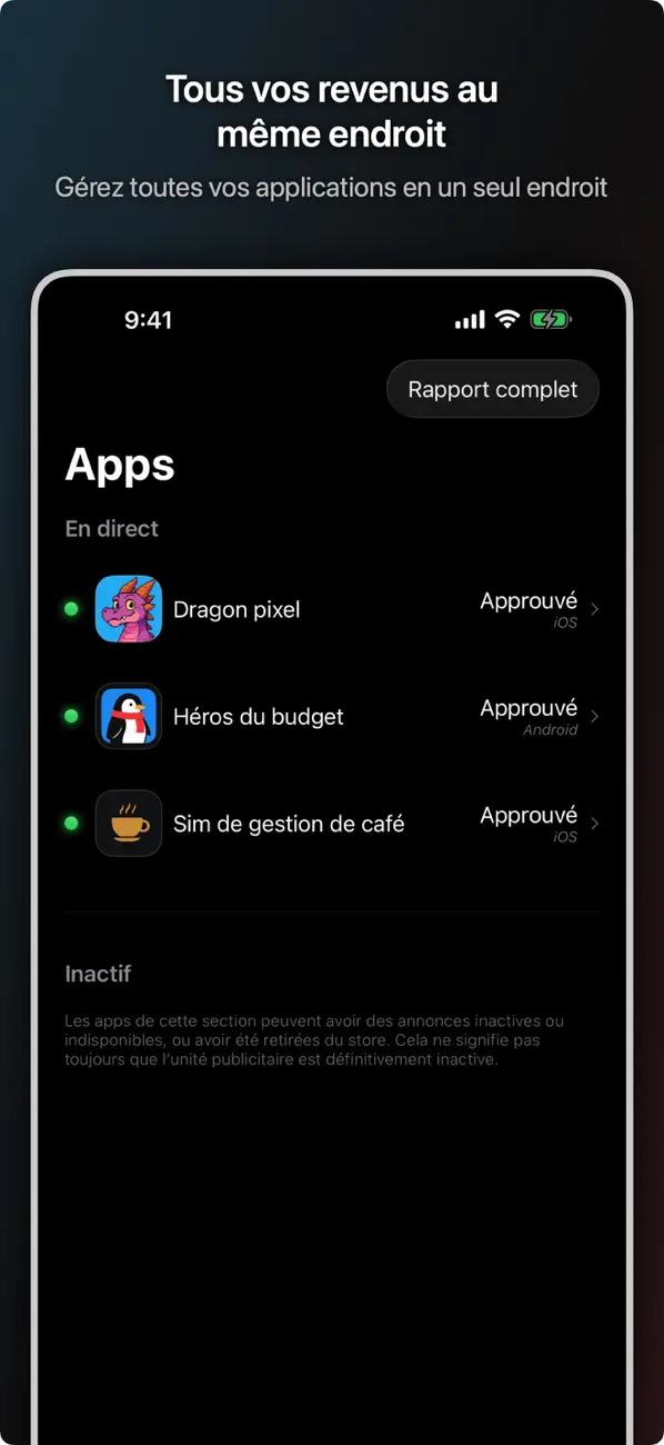 Screenshot #3 pour ADER: Rapports AdMob/AdSense