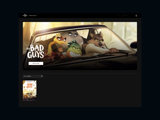 Universal Pictures Awards iPad screenshot 1 - Business app