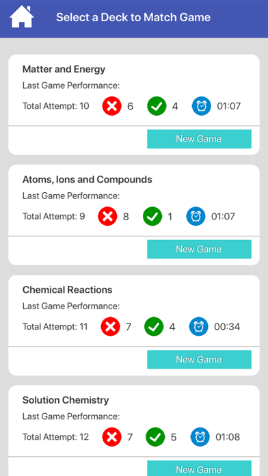 Chemistry Education Flashcards Screenshot