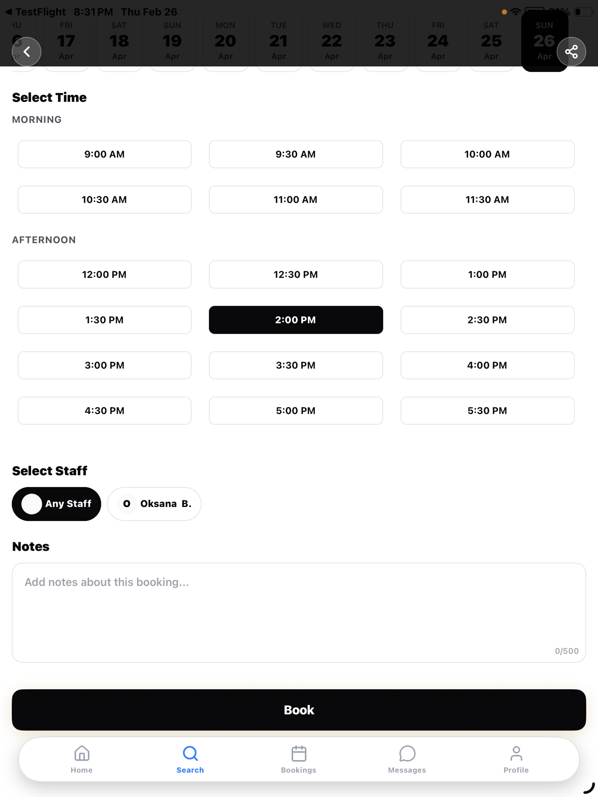 Glowy · Booking App