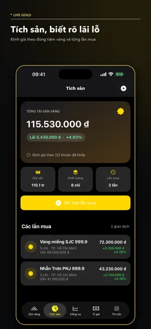 Live Gold - Giá Vàng, Ngoại Tệ screenshot 2