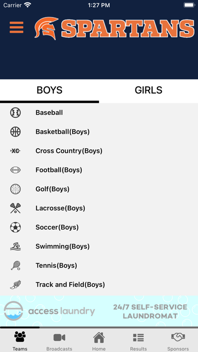 North Springs Athletics Screenshot