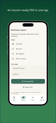 Home Inventory & PDF - Snap... iPhone screenshot