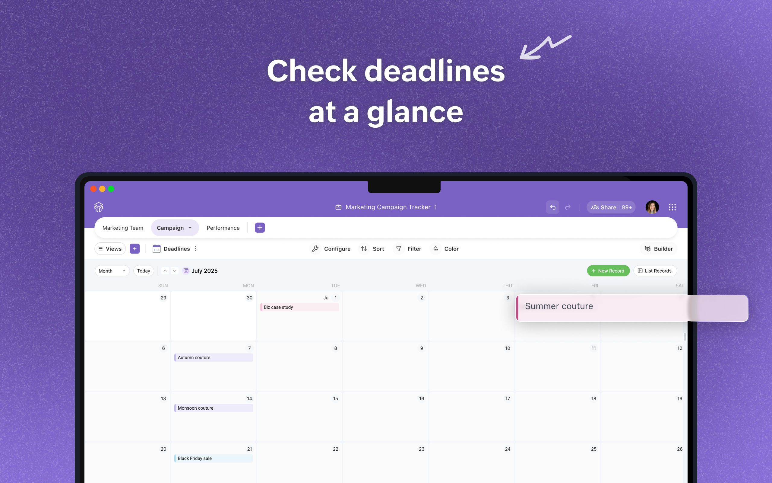 Zoho Tables - Organize Work