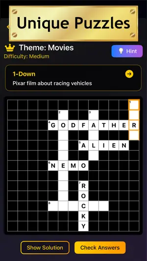 Golden Crossword screenshot 1