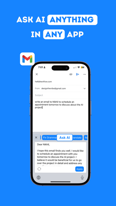 TextFlow: AI Keyboard Screenshot