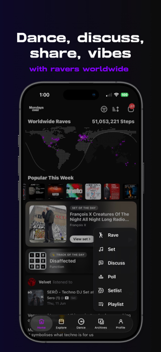 Mondaysover - Rave tracker Screenshot 6 of 6